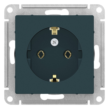 Розетка ATLASDESIGN с заземлением 16А механизм изумруд - ЭНЕРГОПРОФ -  Комплексный поставщик электроматериалов
